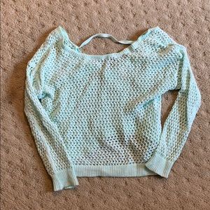 Coral oversized knit Victoria secret cover up